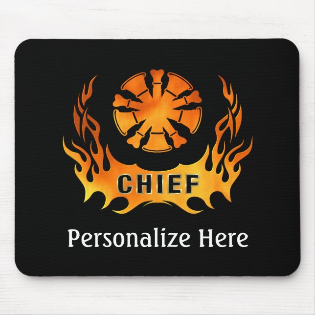 Brandledningsläder Flames Mouse Pad Musmatta (Framsidan)