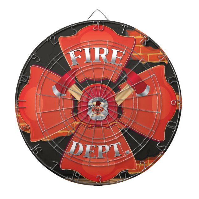 Brandlogotyp för brandkår darttavla (Framsidan)