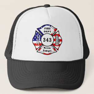 Brandman 9/11 glömmer aldrig 343 keps