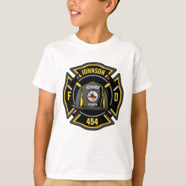 Brandman ADD NAME Räddningstjänst Räddningsteam T Shirt