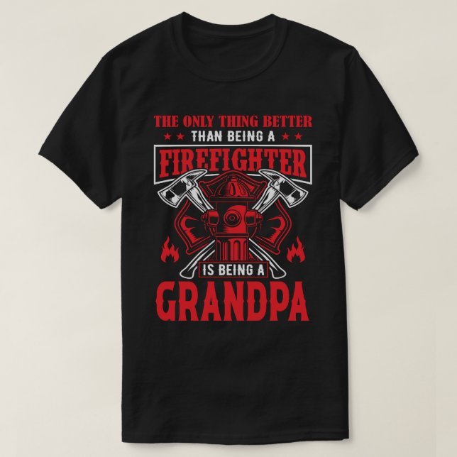 Brandman är en GRANDPA T Shirt (Design framsida)