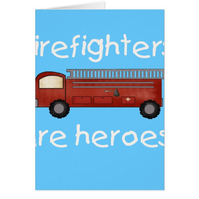 Brandmän är hjältar hälsningskort (Framsidan)