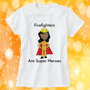 Brandmän är Toppen Heroes Black Female T Shirt