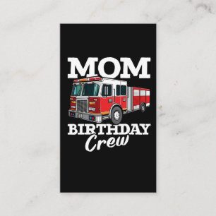 Brandmän Bard Fire Lastbil Mamma Birthday Crew Visitkort