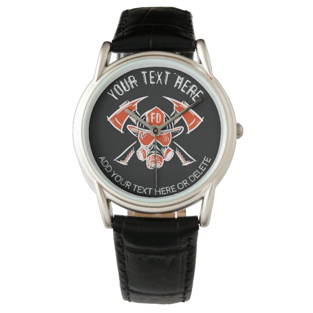 Brandmän. Brandavdelning. Gift Idea. Mall Armbandsur (Framsida)