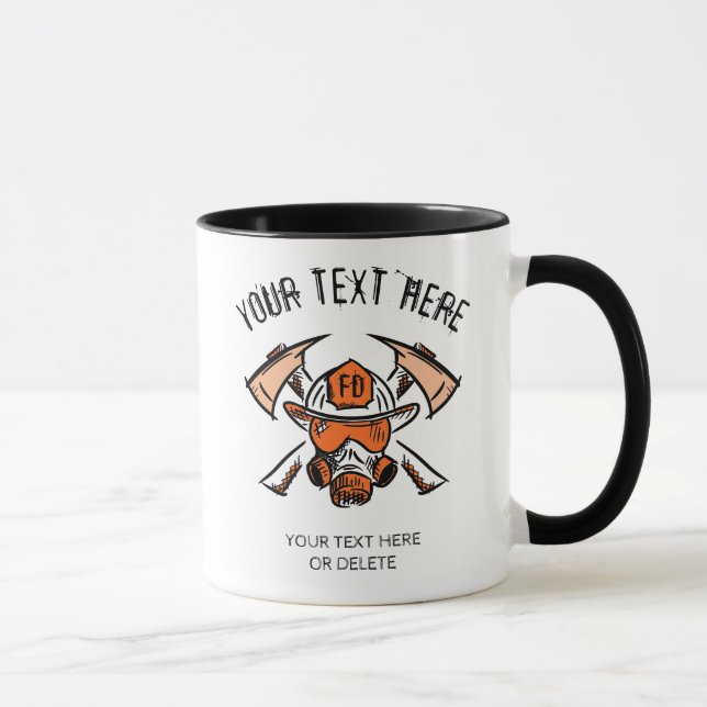 Brandman. Brandavdelning. Gift Idea. Mall Mugg (Höger)