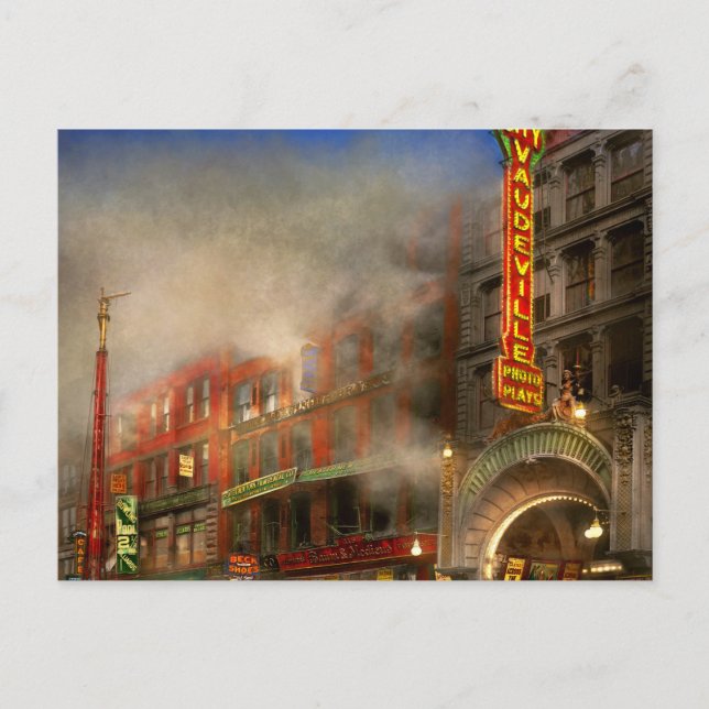 Brandmän - Brandförsäljning i dag endast 1916 Vykort (Framsida)