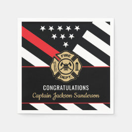 Brandman Brandförvaltning Brandman Pensionering Pappersservett