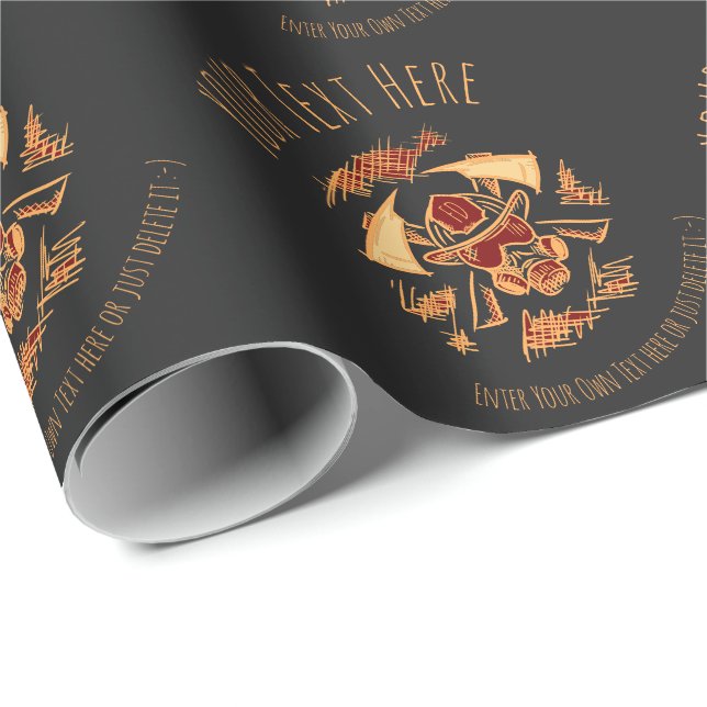 Brandman Brandförvaltning Eldman Present Mall Presentpapper (Rullad Hörn)