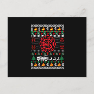 Brandman Brandkår Ful Jul Roligt Jul-T-shirt Helg Vykort