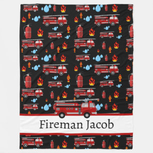 Brandmän Brandsläckare Brandbilar Brandbilar Brand Fleecefilt