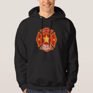 Brandman Brandsläckning Eldman Nattpass Skvadron Hoodie