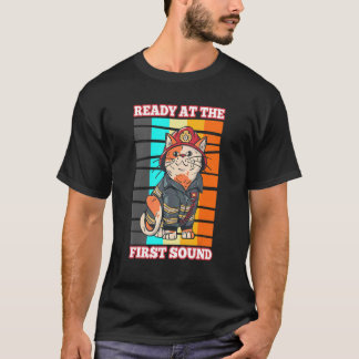 Brandman Brandslang Yxa Brandbil Eld Vatten Siren T Shirt