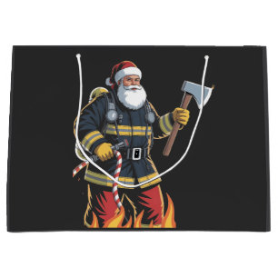Brandman Eldröd Julgran Tomte Jul