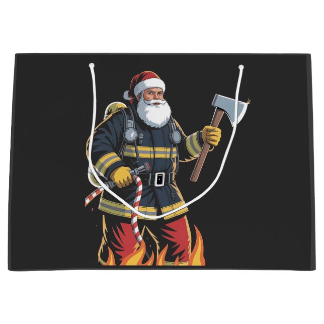 Brandman Eldröd Julgran Tomte Jul  (Framsidan)