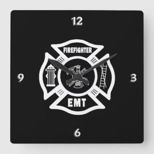 Brandman EMT Fyrkantig Klocka