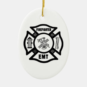 Brandman EMT Julgransprydnad Keramik