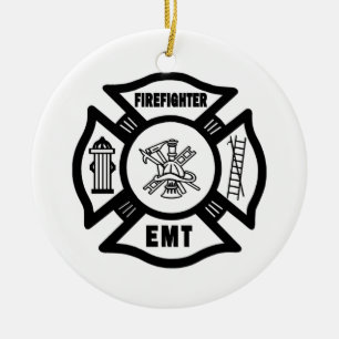 Brandman EMT Julgransprydnad Keramik