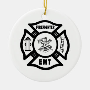 Brandman EMT Julgransprydnad Keramik