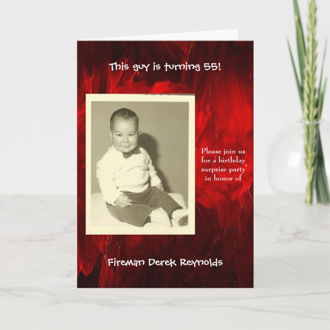 Brandman, Födelsedagsfest inbjudan (Framsida)