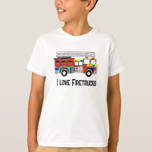 Brandmän för barn i eldstäder som svarar först i k t shirt