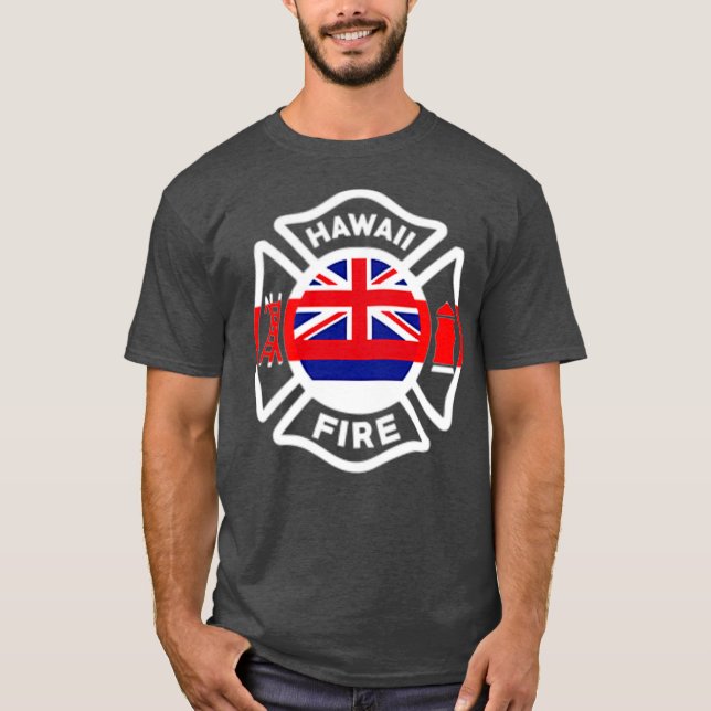 Brandmän för Hawaii Fire Department Firefighmen Fi T Shirt (Framsida)