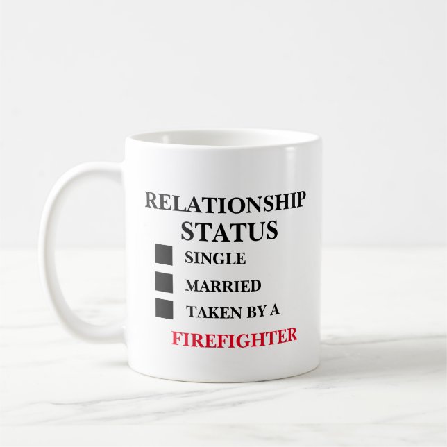 Brandman för relationsstatus kaffemugg (Vänster)