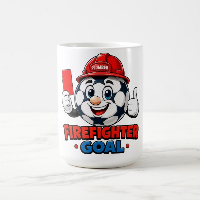 Brandman Fotbollsdomarmaskot Kaffemugg (Center)