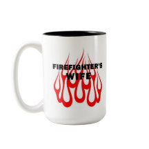 Brandman fru flammar