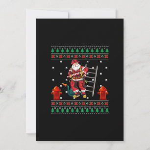 Brandman ful jultröja Xmas pojkar flickor Julkort