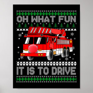 Brandman Fula jul - brandbil Poster