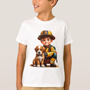 👨🚒 Brandman Hero Hund Räddning Present 🚒 T Shirt
