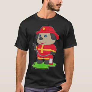 Brandman Hund Släckare Brandstation T Shirt
