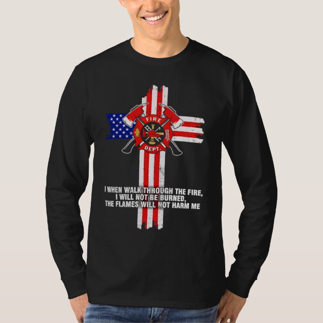 Brandman I när man går genom elden T Shirt (Framsida)