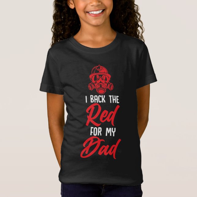 Brandmän i rött för Pappa är en dotter. T Shirt (Framsida)
