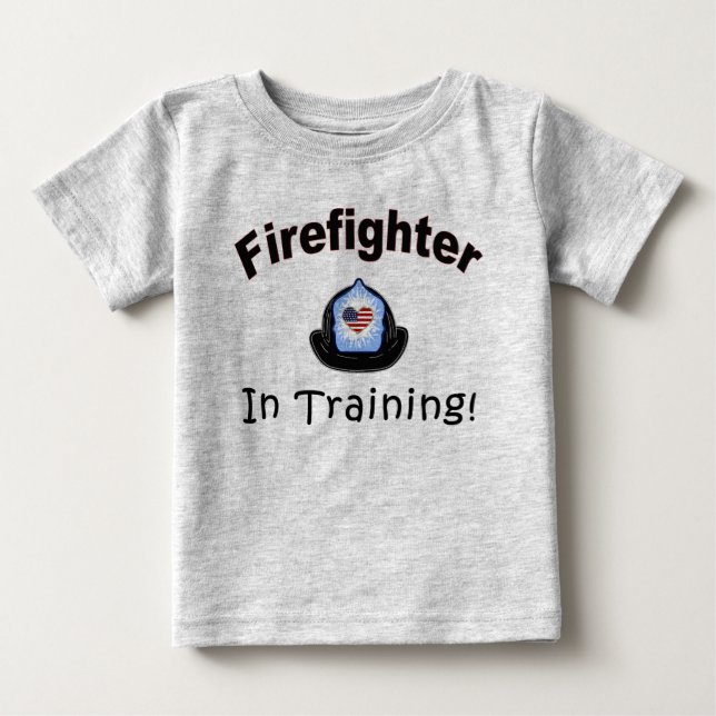 Brandmän i utbildning t-shirt (Framsida)