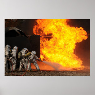 Brandmän inom Luft Force Poster
