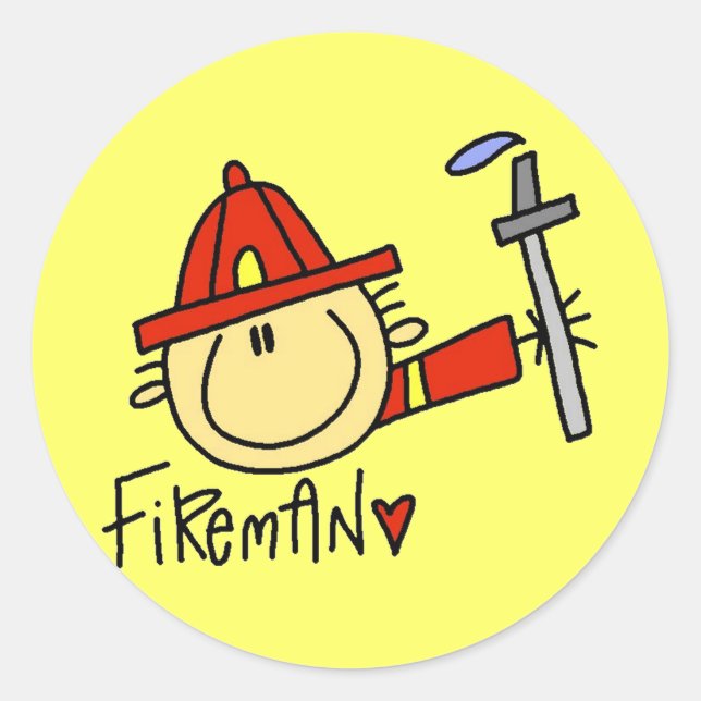 Brandman Klistermärken (Framsida)