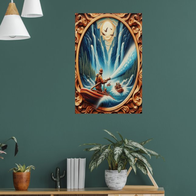 Brandmän lastade på båten poster (Vardagsrum 1)