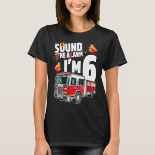 Brandman Lastbil 6e, födelsedagstjocklek Brandman T Shirt