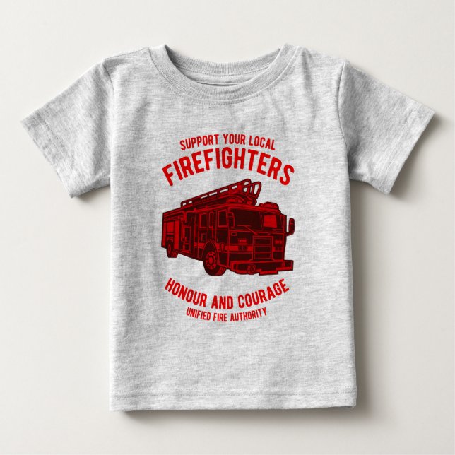 Brandmän Lastbil T Shirt (Framsida)