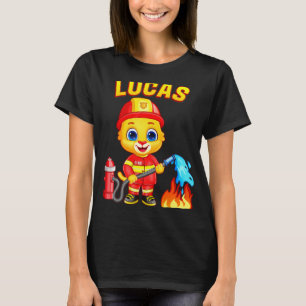Brandman Lucas för Småbarn Boys Girls-brandstrid T Shirt