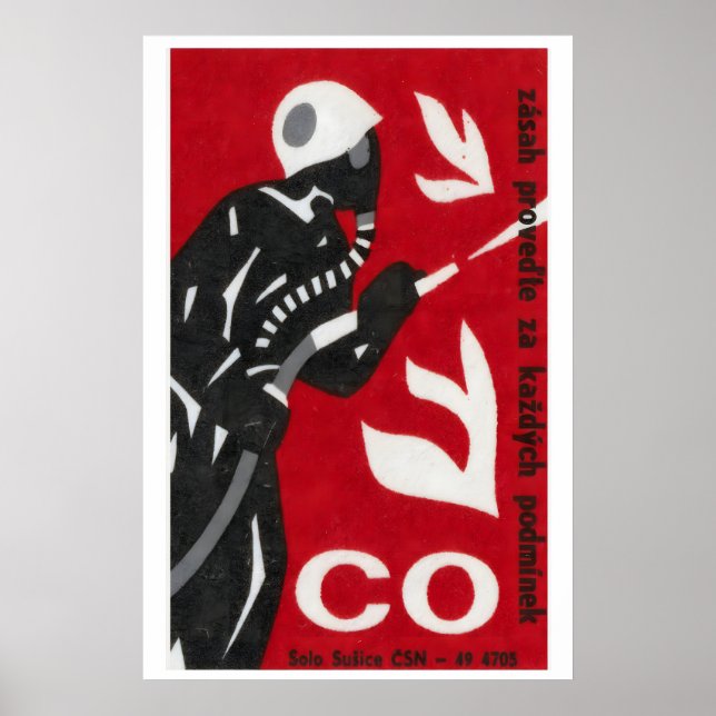 Brandman - Matchbox Print - Estetisk Väggkonst (Framsidan)