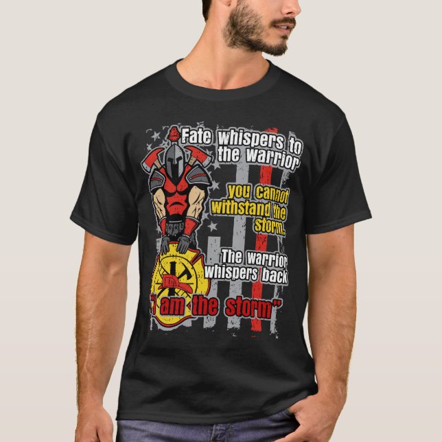 Brandman mig förmiddag stormen t-shirt (Framsida)