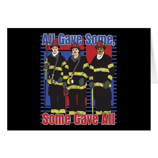 Brandmän några gav alla hälsningskort (Framsidan Horizontal)