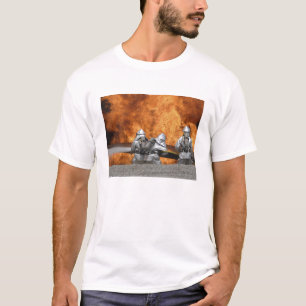 Brandmän neutraliserar en avfyra t shirt