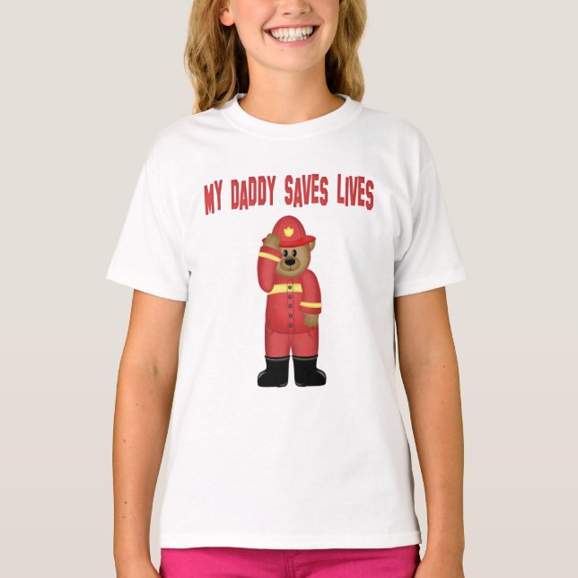 Brandman Pappa Babykläder   T Shirt (Framsida)