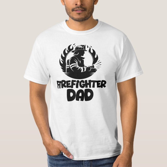 Brandman Pappa, Fars Dag T Shirt (Framsida)