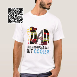 Brandman Pappa som ett vanligt Pappa men kylare T Shirt