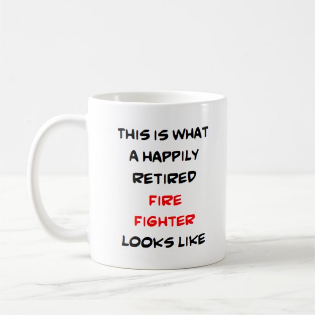 brandman pensionerad kaffemugg (Vänster)